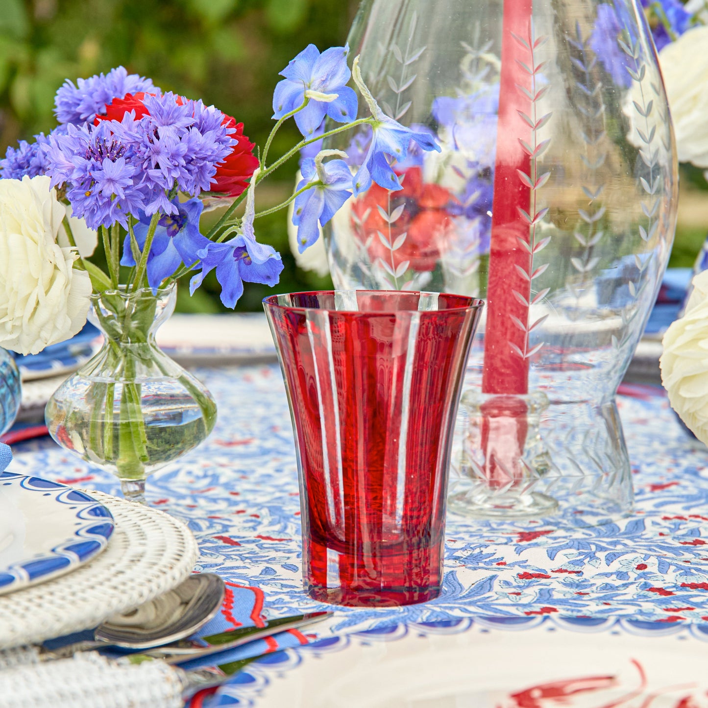 Red Positano Glasses (Set of 4)