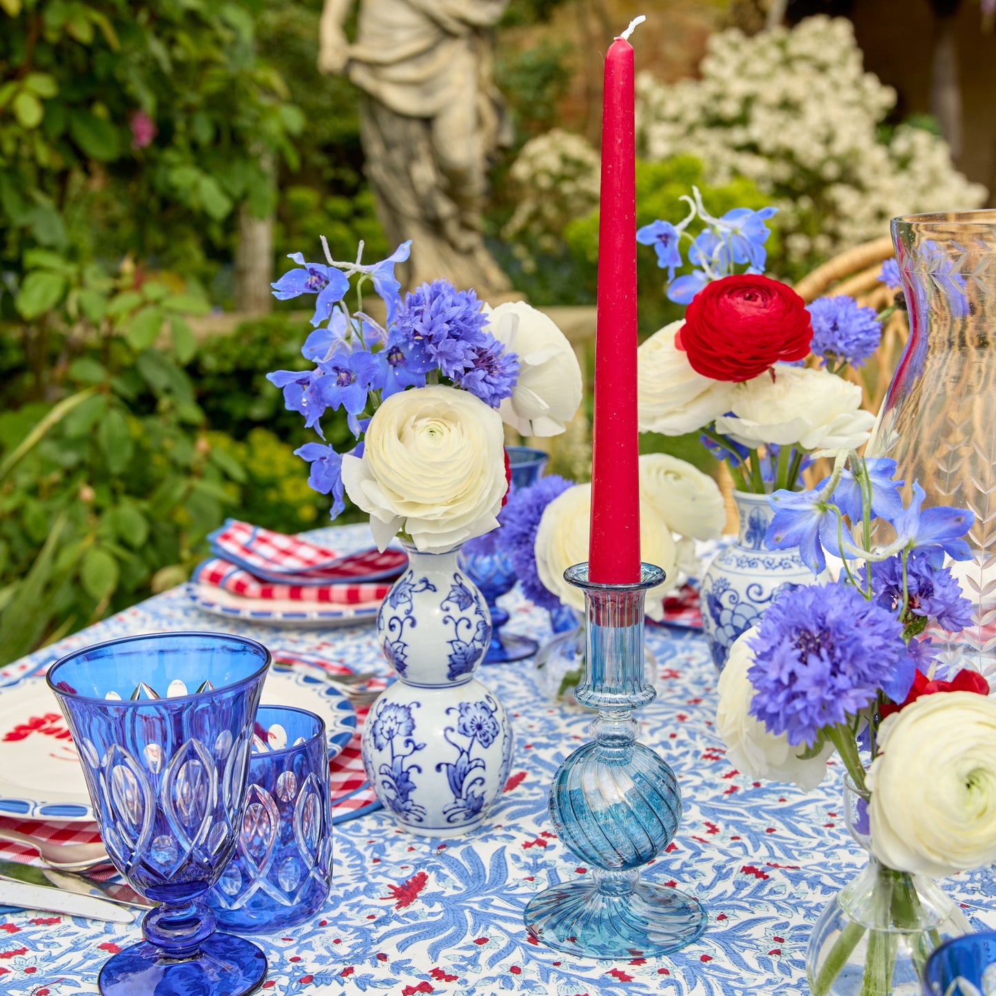 Azure Camille Candle Holders (Pair)