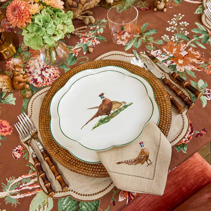 Scalloped Pheasant Starter Plates (Set of 4)