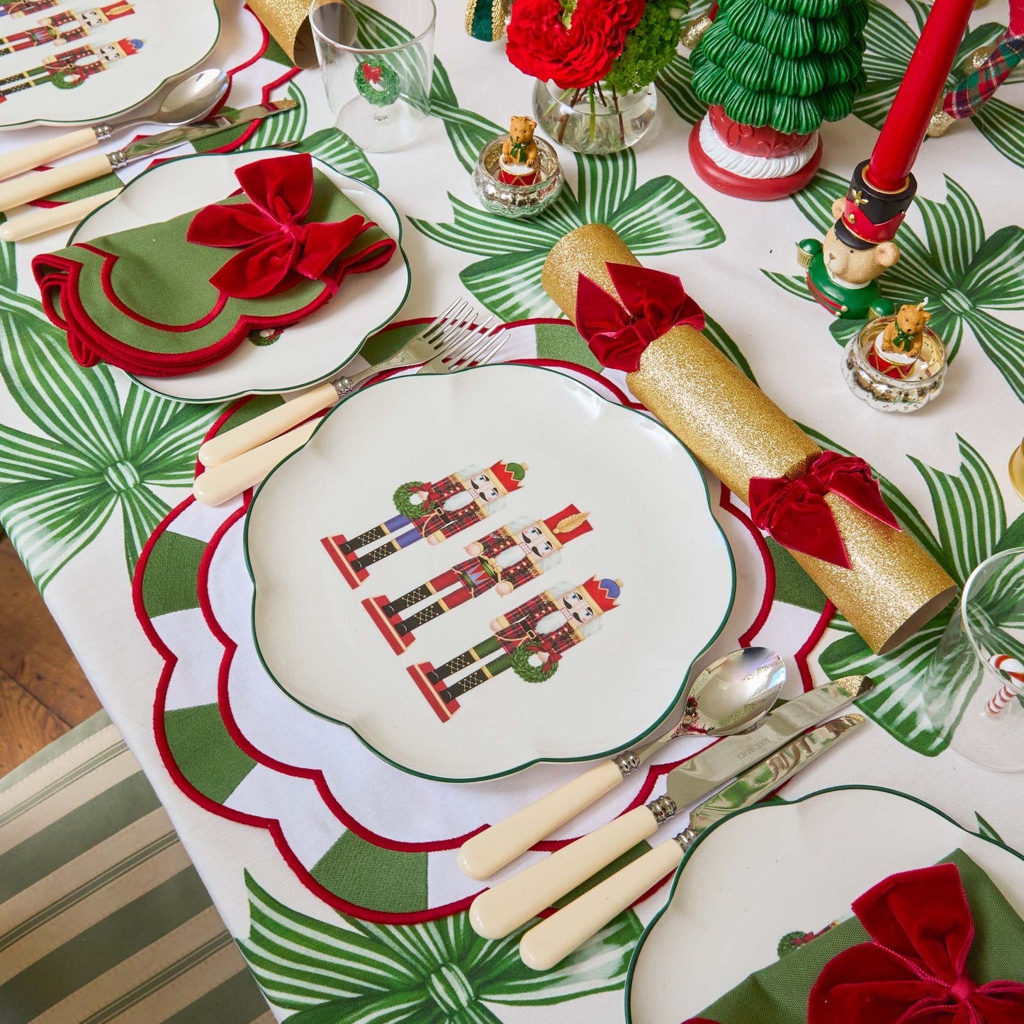Green & Red Candycane Placemats (Set of 4)