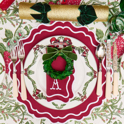 Berry Red Katherine Placemats (Set of 4)