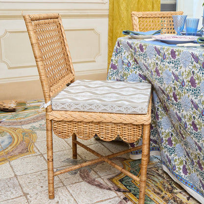 Putty Ikat Seat Pad Cushions (Set of 4)