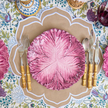 Aubergine Serena Cabbage Dinner & Starter Plates (Set of 8)