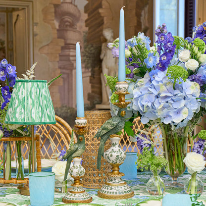 Olive Parrot Candle Set (Soft Blue)