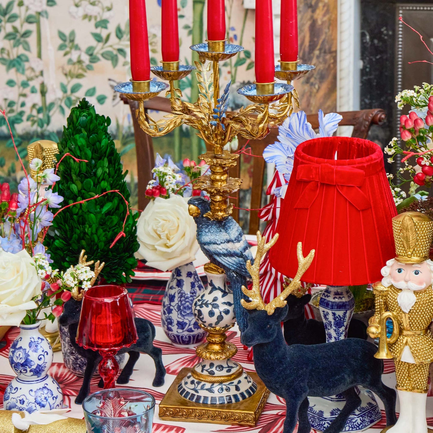Blue Parrot Candelabra