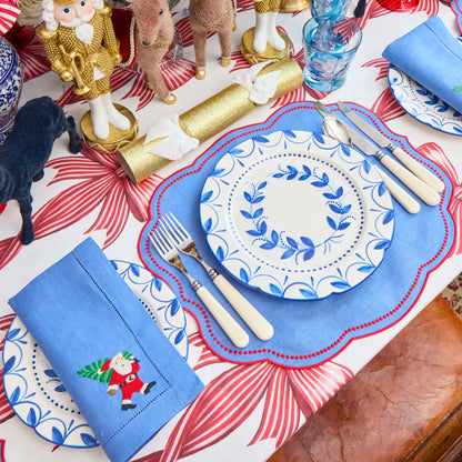 Elizabeth Blue Garland Dinner Plates (Set of 4)