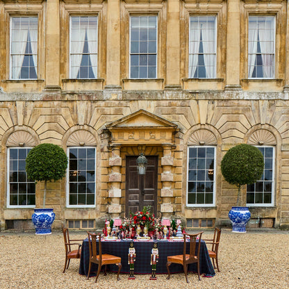 Navy & Red Tartan Tablecloth