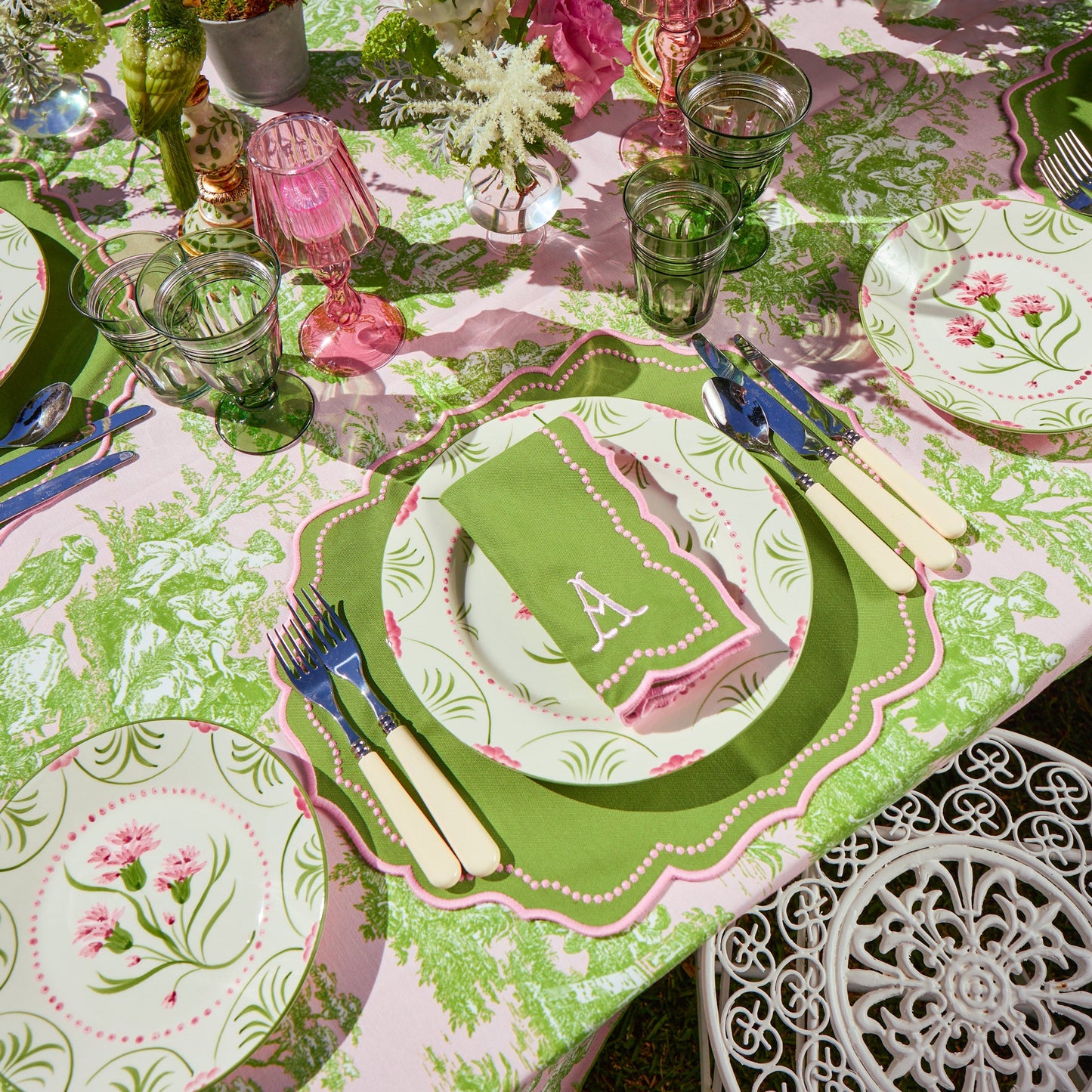 Green & Pink Gisele Placemats (Set of 4)