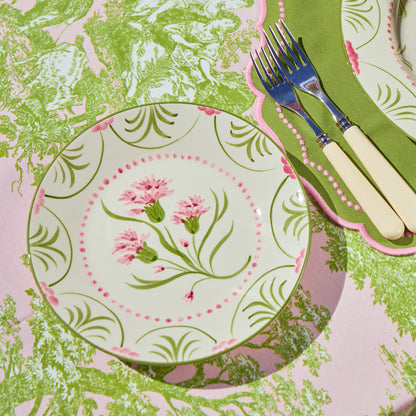 Pink & Green Santa Kristina Starter Plate