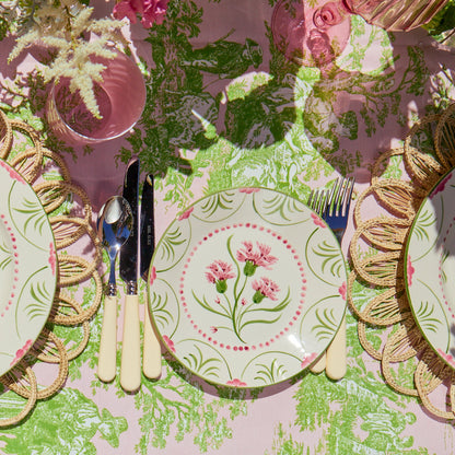 Pink & Green Santa Kristina Starter Plate