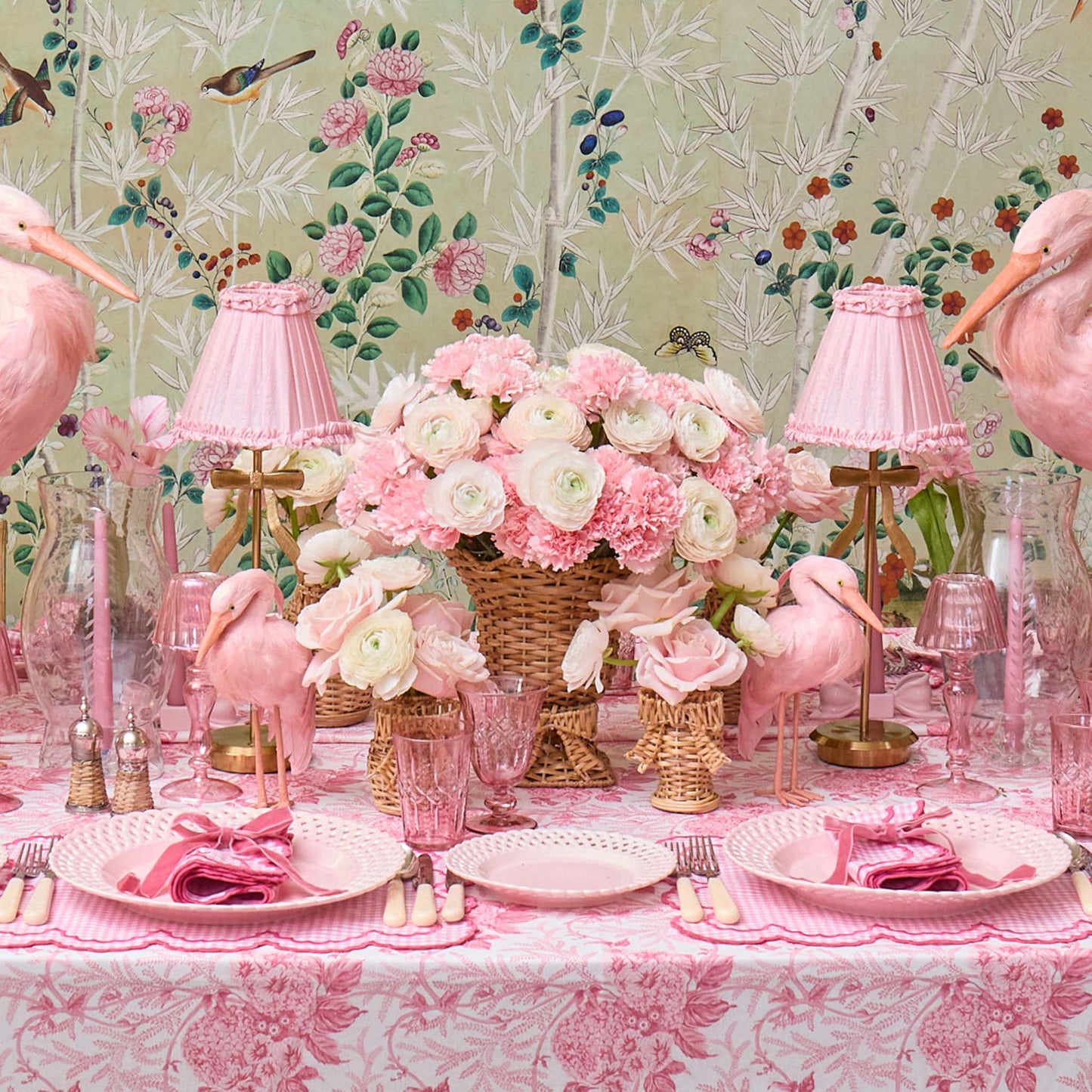 Pale Pink Frilled Silk Lampshade (18cm)