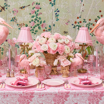 Pale Pink Frilled Silk Lampshade (18cm)