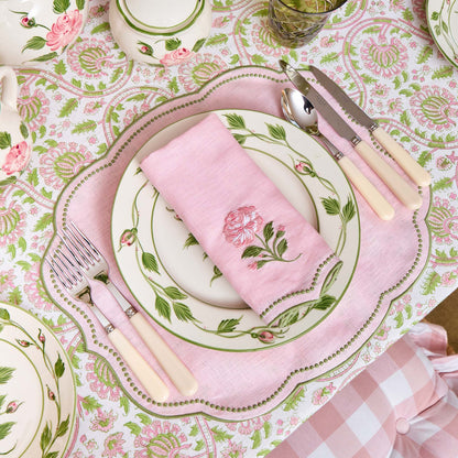 Pink & Green Agatha Tablecloth