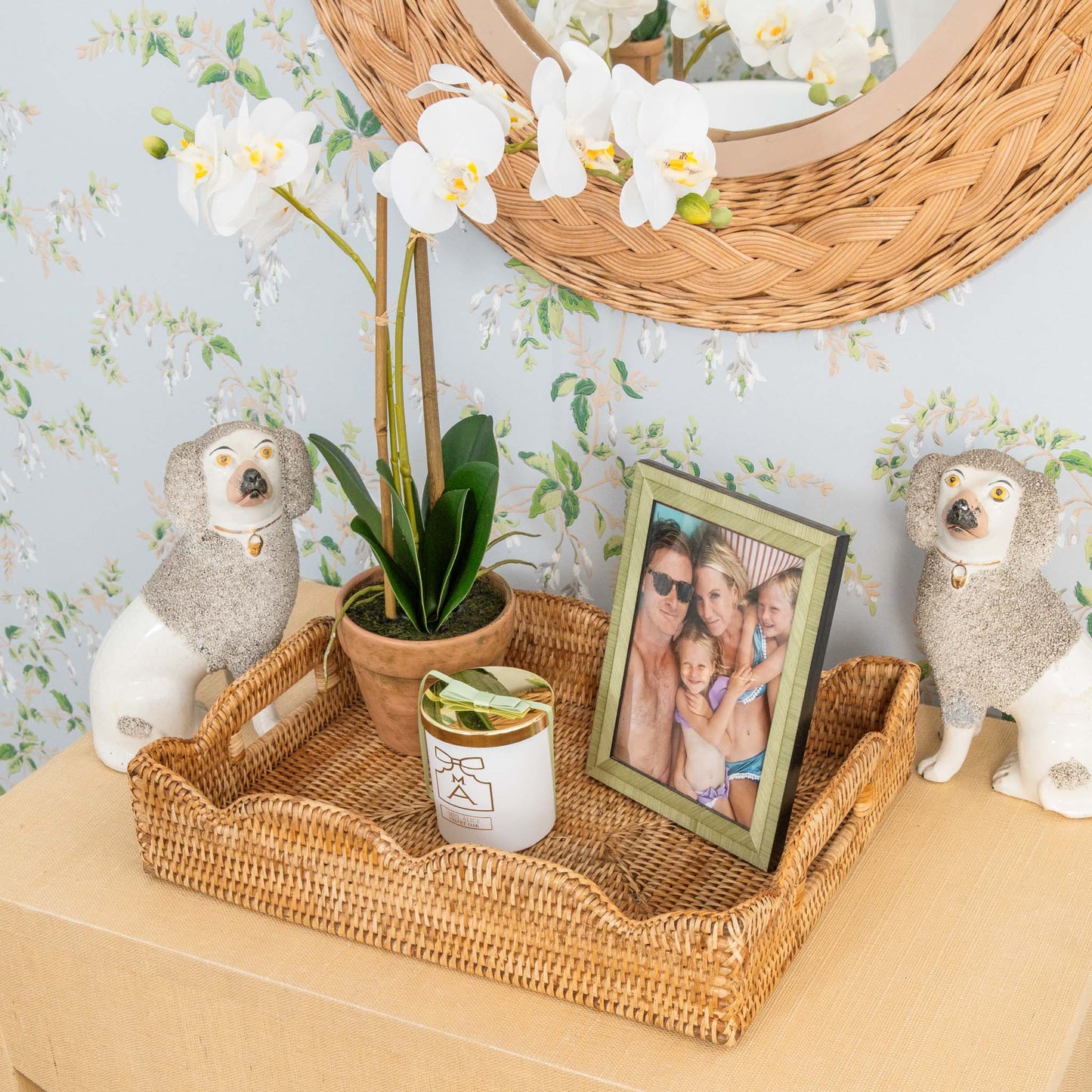 Natural Medium Rattan Tray