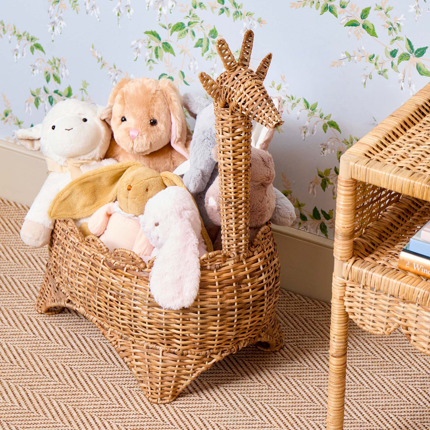 Rattan Giraffe Storage Basket