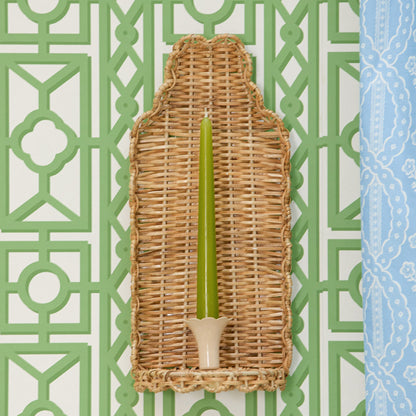 Rattan Candle Sconce