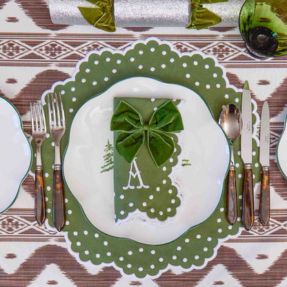 Green Esmerelda Placemats & Napkins (Set of 4)