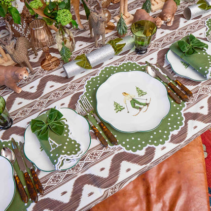 Green Esmerelda Placemats & Napkins (Set of 4)