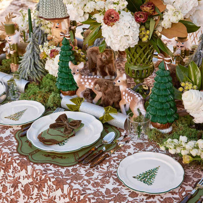 Green & Chocolate Doris Placemats & Napkins (Set of 4)