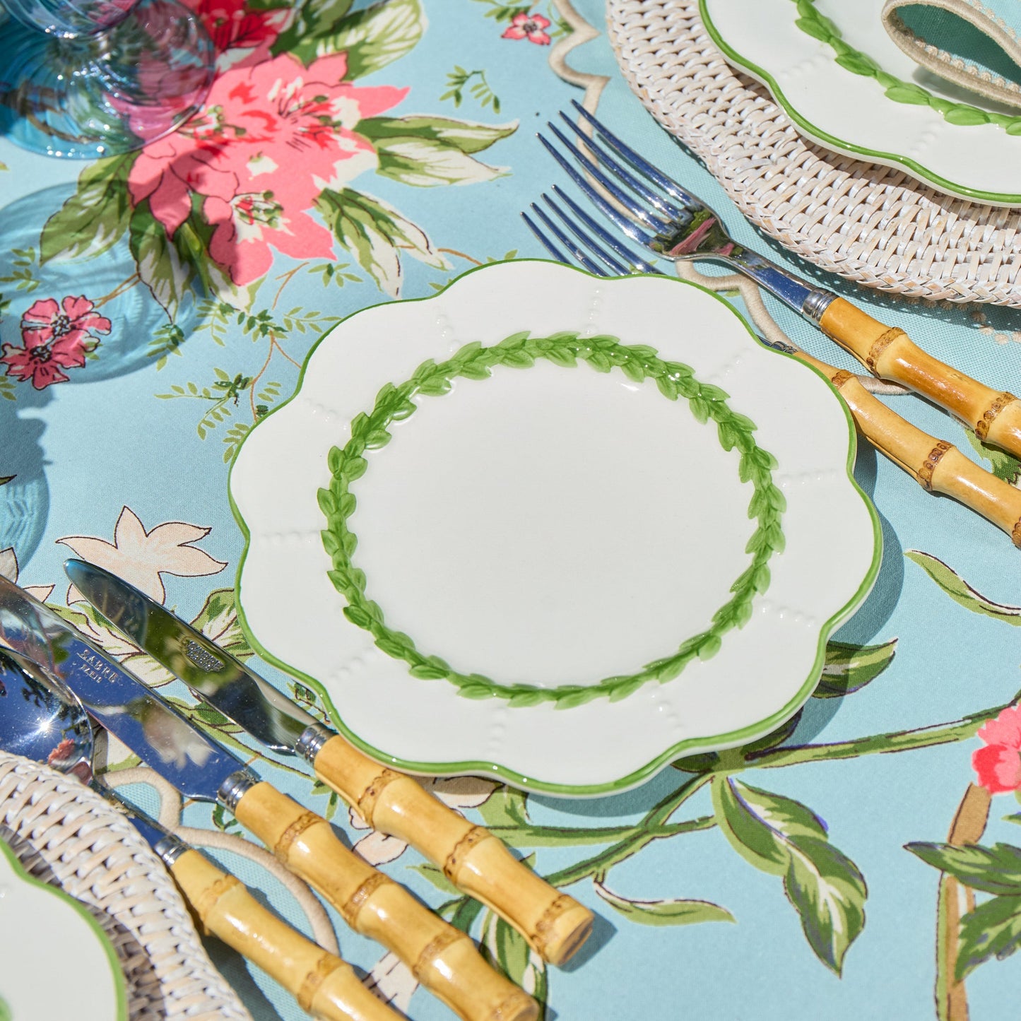 Green Laurel Starter Plates (Set of 4)