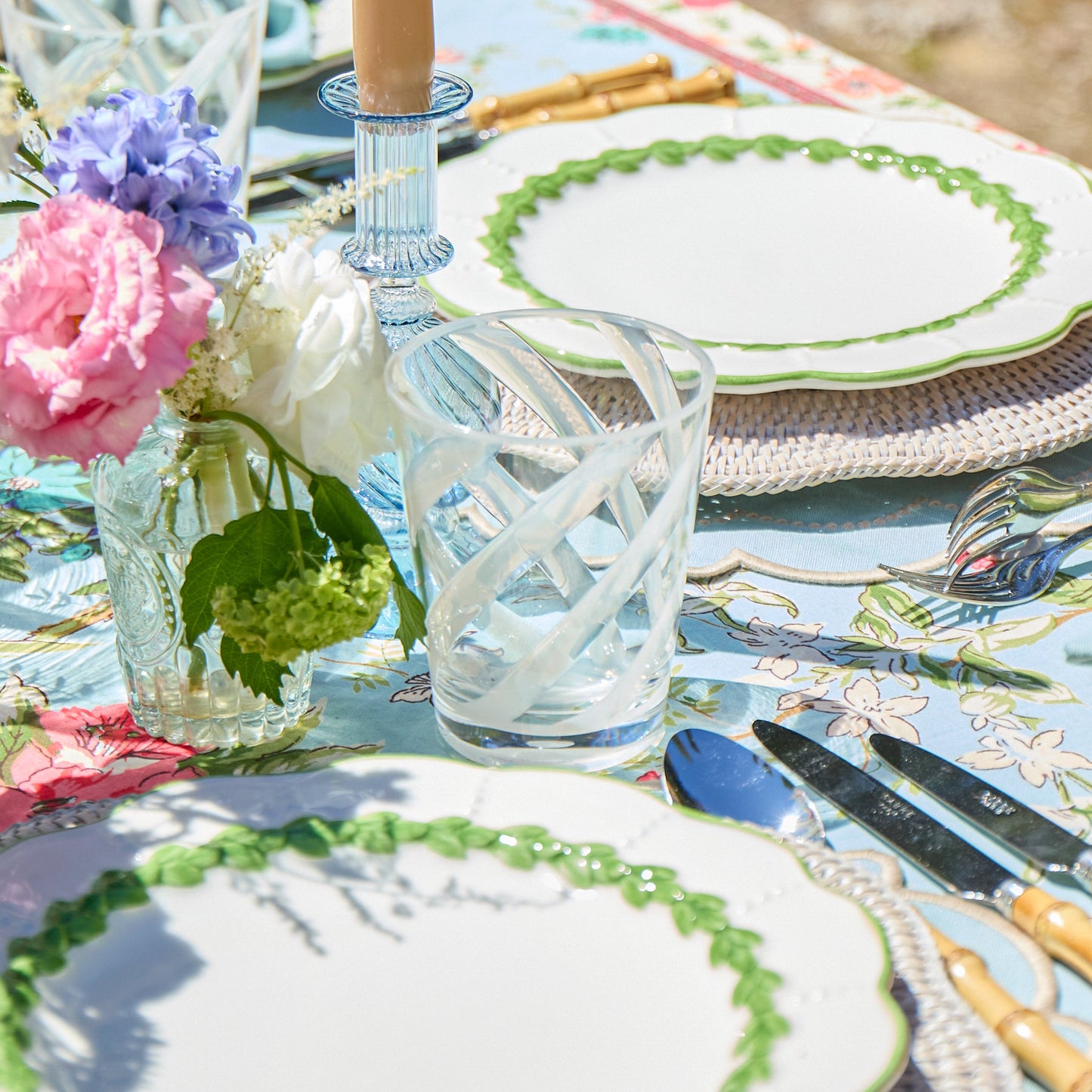 White Swirl Outdoor Glasses (Set of 6)