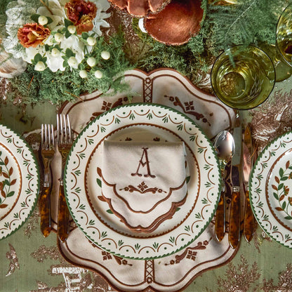 Taupe & Chocolate Doris Napkins (Set of 4)
