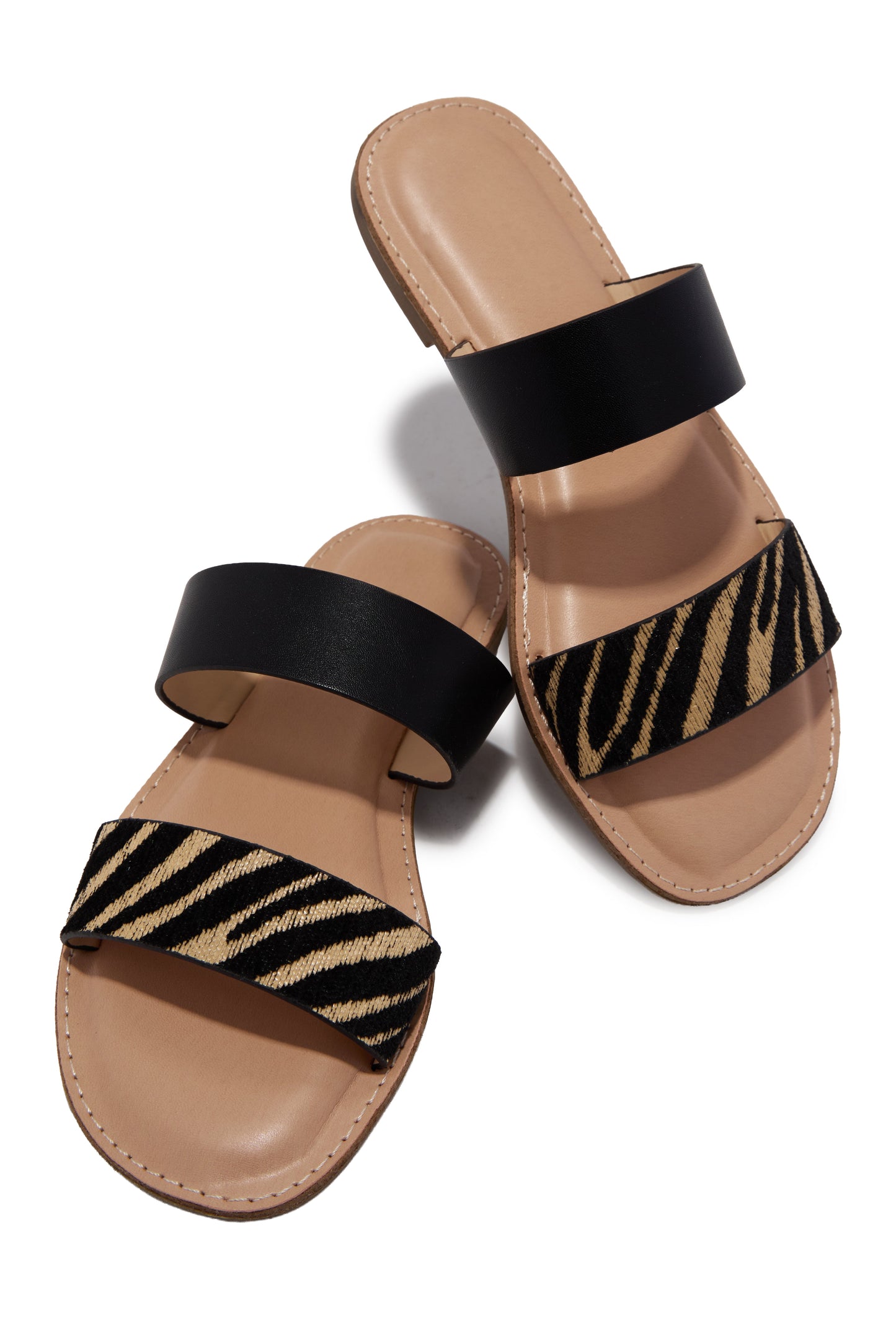Isabella Slide Sandals - Zebra