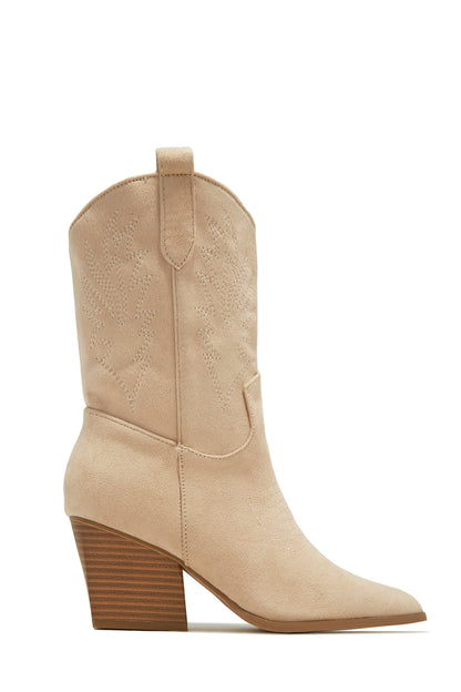 Festival Ready Cowgirl Boots - Khaki