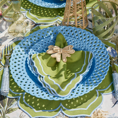 Green Fleur Napkins (Set of 4)