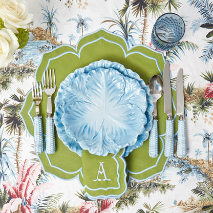 Green Fleur Napkins (Set of 4)