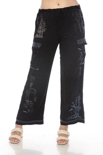 Johnny Was Biya Embroidered Bekki Cargo Pants B68024 *