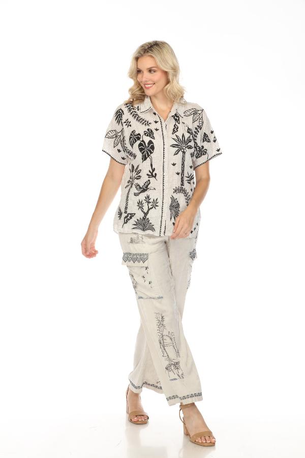 Johnny Was Biya Embroidered Bekki Cargo Pants B68024 *