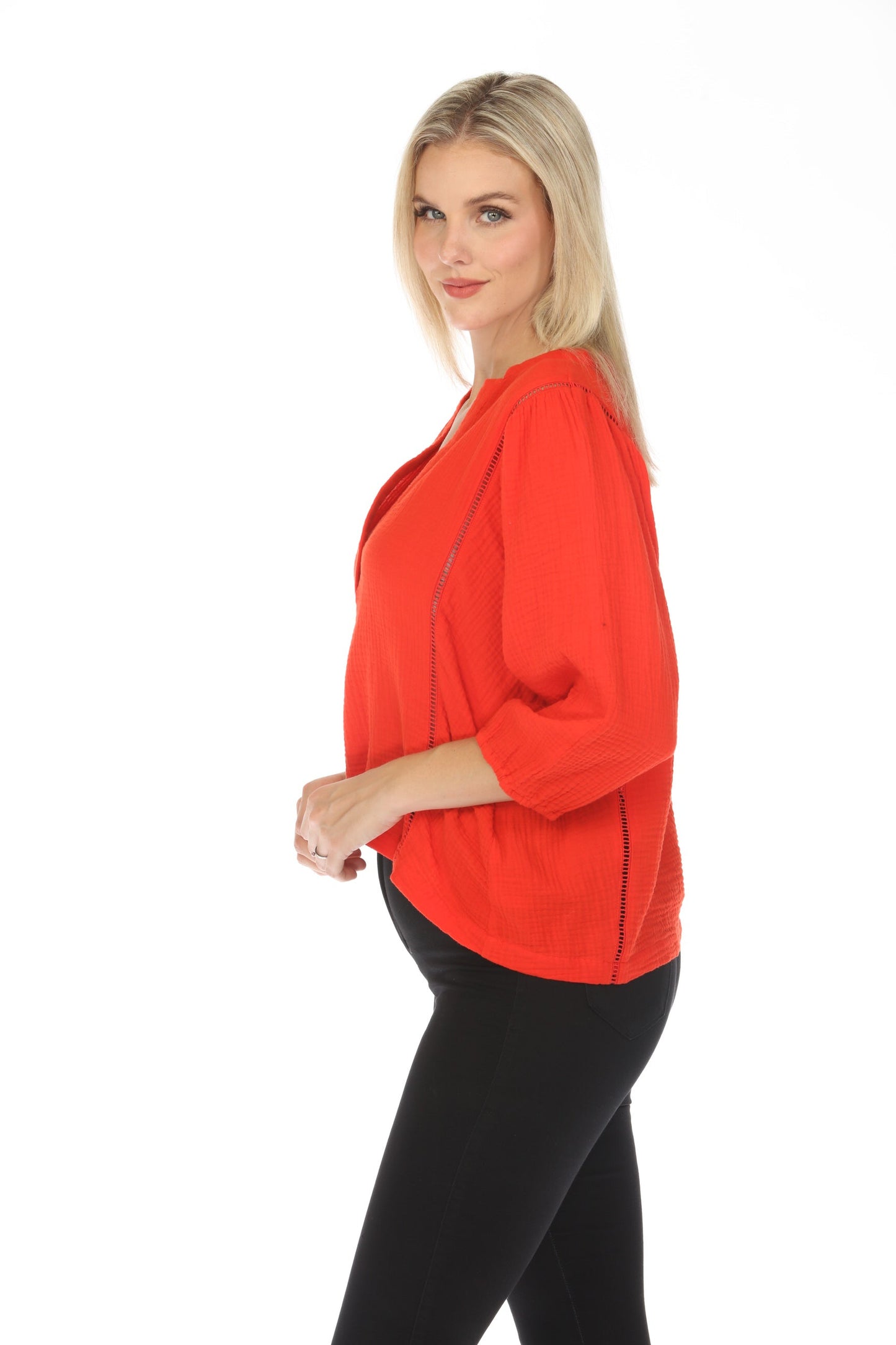 Johnny Was Calme Gauze Bishop Sleeve Blouse O21051-5 *