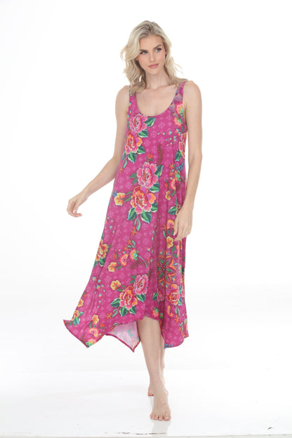 Johnny Was Pink Floral The Tank Sleep Dress MS8425