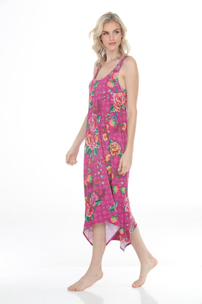 Johnny Was Pink Floral The Tank Sleep Dress MS8425