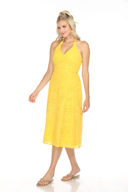 Johnny Was Jade Eden Halter Midi Dress L37524 *