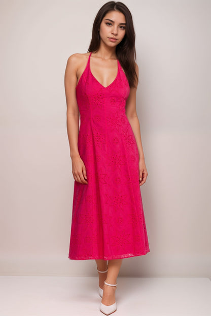 Johnny Was Jade Eden Halter Midi Dress L37524 *