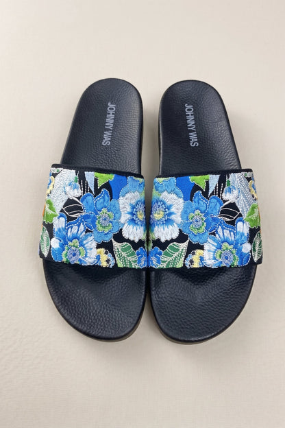 Johnny Was Jenn Embroidered Pool Side Slide JWS23624-0