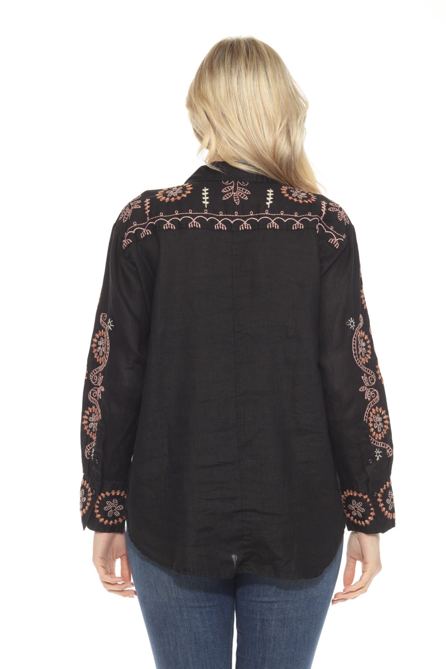 Johnny Was JWLA Faye Relaxed Linen Shirt J13024-1 *