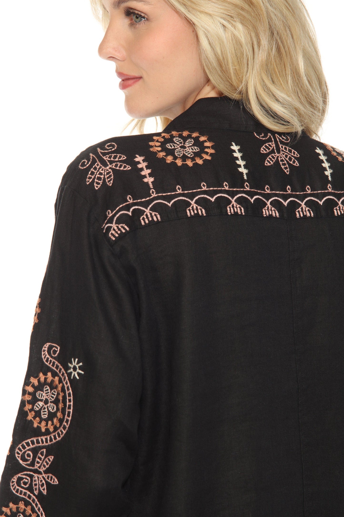 Johnny Was JWLA Faye Relaxed Linen Shirt J13024-1 *