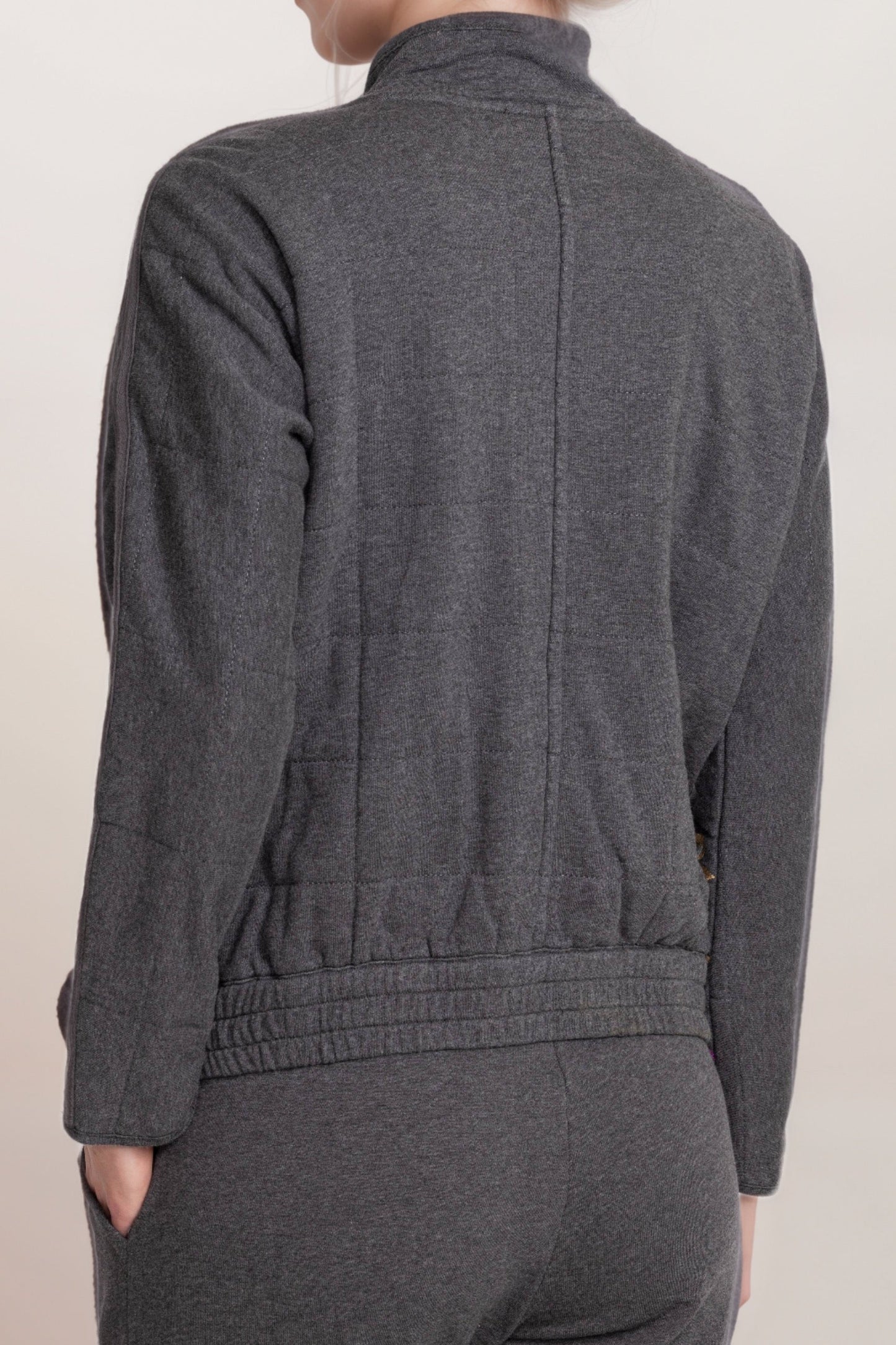 Johnny Was JWLA Grey Ethal Dolman Quilted Jacket J42624-E *