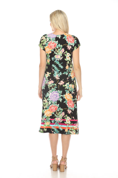 Johnny Was Le Jardin Henley Midi Dress T36124