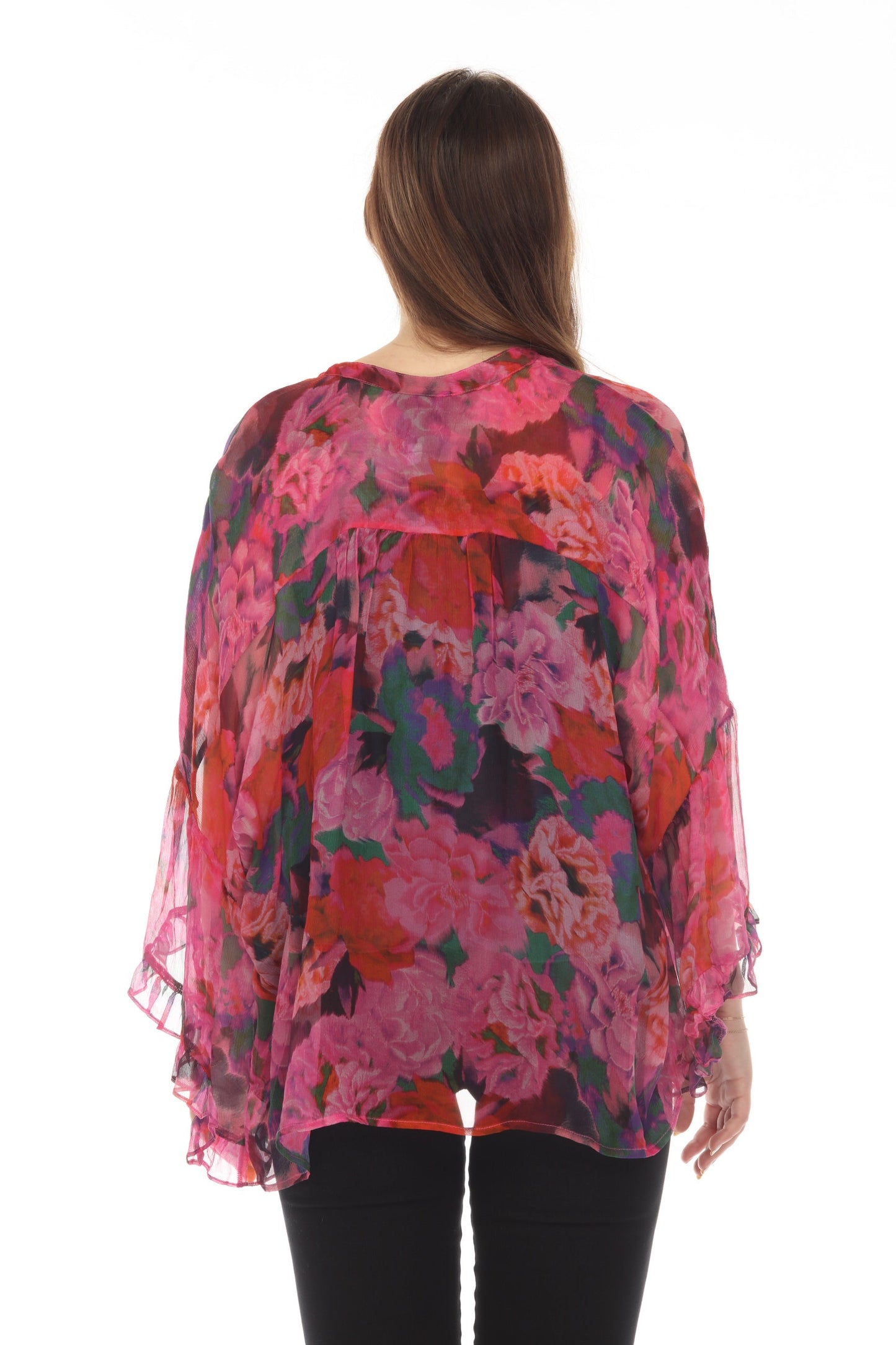 Johnny Was Jade Lars Silk Floral Button-Down Shirt L12322-O