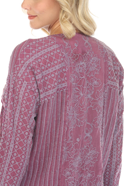Johnny Was Martin Retreat Button Down Top C15423 *