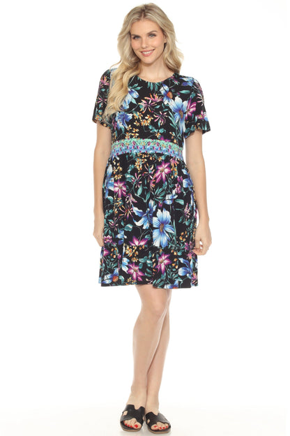 Johnny Was The Janie Favorite Floral Keyhole Tier Dress T37825-2