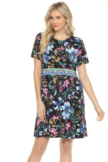 Johnny Was The Janie Favorite Floral Keyhole Tier Dress T37825-2