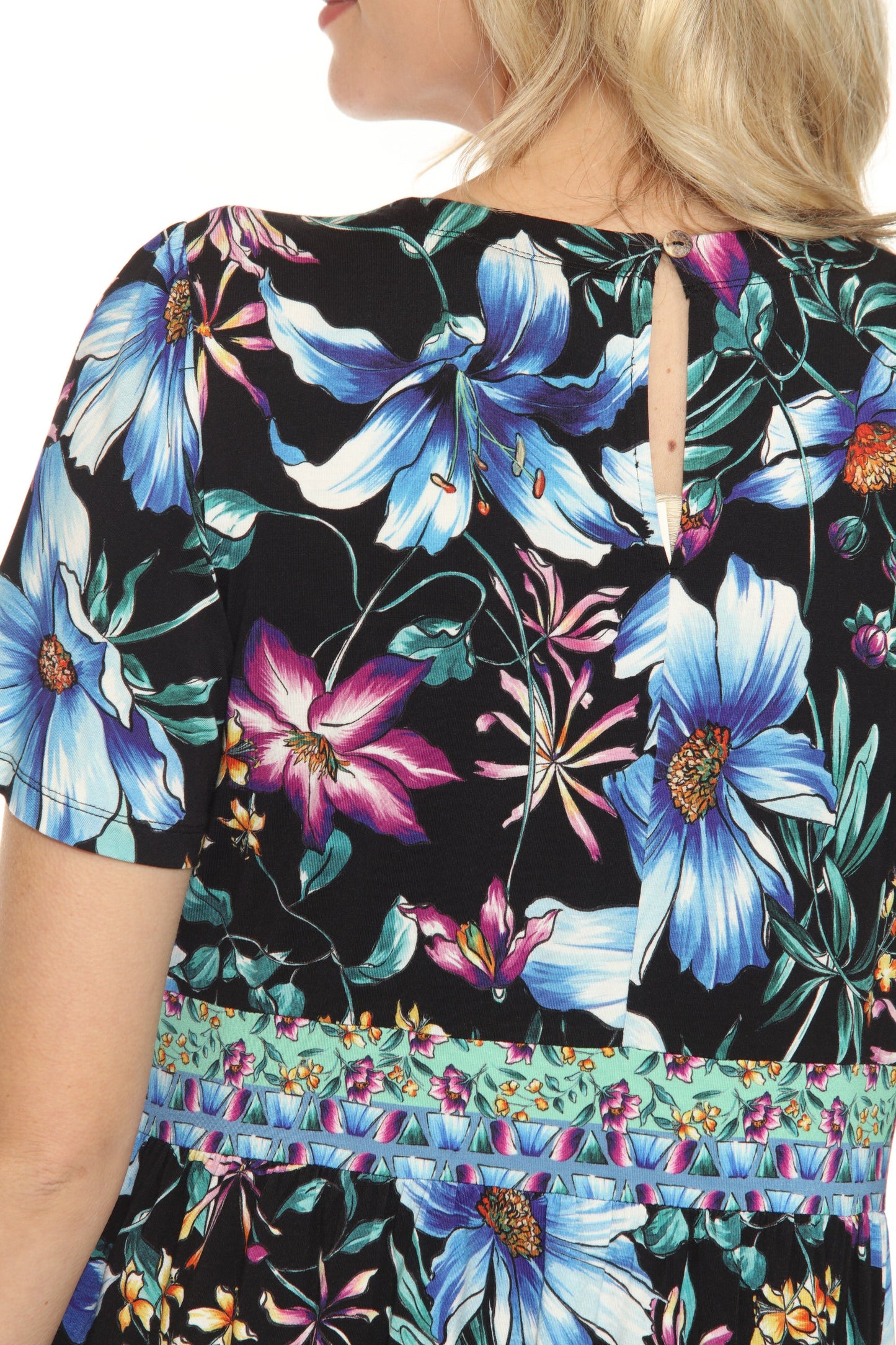 Johnny Was The Janie Favorite Floral Keyhole Tier Dress T37825-2