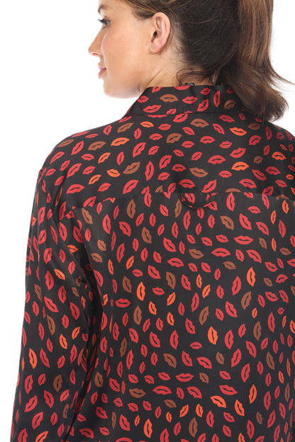 Johnny Was Workshop Amora Boxy Charmeuse Shirt W13523