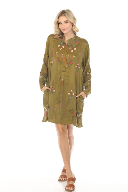 Johnny Was Workshop Vivana Embroidered Shirt Dress W27823