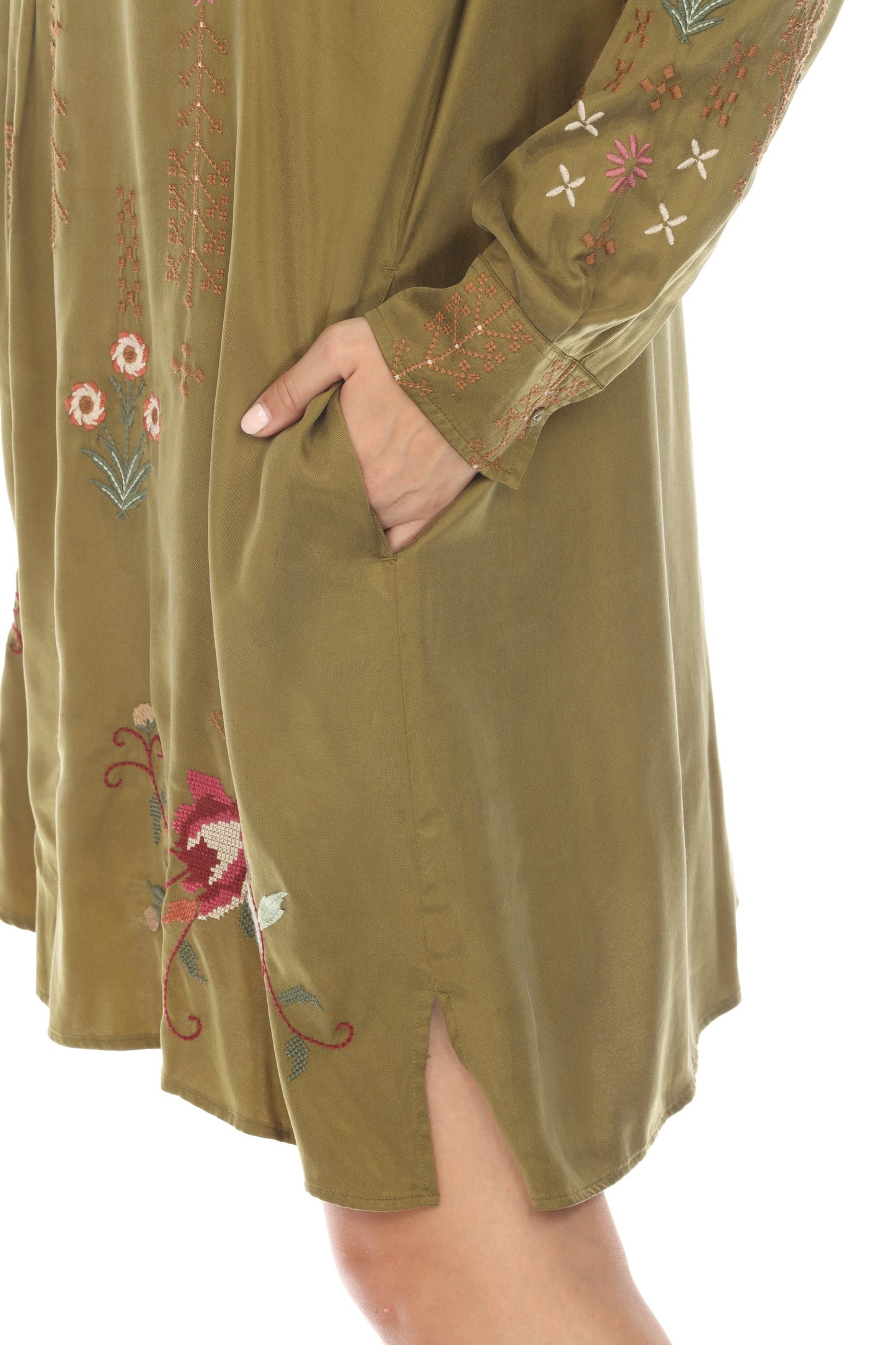 Johnny Was Workshop Vivana Embroidered Shirt Dress W27823